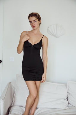 SHORT DRESS WITH POLYAMIDE ZIP - Zara фото 3