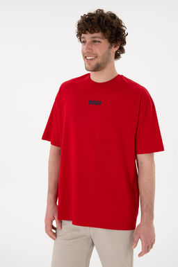 Erkek Oversize Fit Bisiklet Yaka K_rm_z_ Ti__rt Sepette S_rpriz _ndirim - U.s. polo assn фото 4