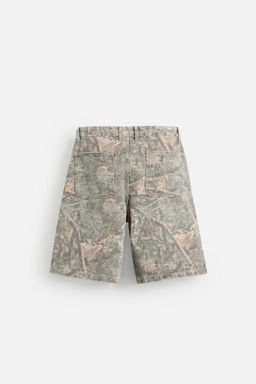 ABSTRACT PRINT RELAXED FIT BERMUDA SHORTS - Zara фото 7