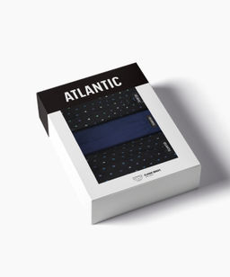 ATLANTIC 3MP-204 Трусы спорт Navigation - набор 3 шт. черный + темно-голубой + черный  фото 7