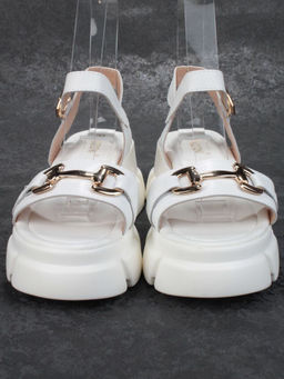 08-PEY186-1 WHITE Босоножки женские (натуральная кожа)