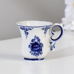 Кофейная пара Либерика, 0,06л, авт.Ремизов В., гжель - Simaland фото 3