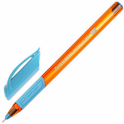 Цена за 3шт. Ручка шариковая масляная с грипом BRAUBERG "Extra Glide GT Sky Blue", СВЕТЛО-СИНЯЯ, игольчатый узел 0,7 мм, линия письма 0,35 мм