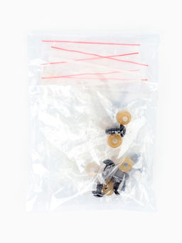 Цена за 7 шт. Глаза винтовые с заглушками, 10 шт., чёрные, 0.8 см