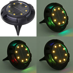 Цена за 4 шт. Фонарь садовый "Streetlight" 12 см, d=11 см, на солнечной батарее, Мультицвет