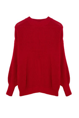 K?rm?z? Genis Kal?p Basic Triko Kazak TWOAW23KZ01448