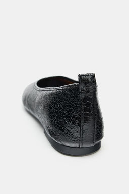 CRACKLED EFFECT BALLET FLATS - Zara фото 11