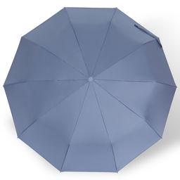 Зонт автоматический «Однотон», 3 сложения, 10 спиц, R=51/58 см, d=102 см, синий