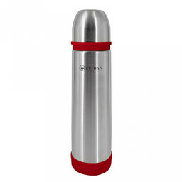 Zeidan Термос из нержавеющей стали с узкой горловиной 500мл, вакуумная технология, открытие пробки одним нажатием, цветная пластиковая вставка, красный (Китай)