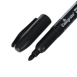 Цена за 12 шт. Маркер перманентный Calligrata, чёрный, узел 4.0 мм