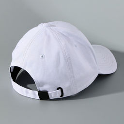 Кепка однотонная, белая, хлопок