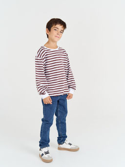 Свитшот облегченный Полоска Шоколад 7+ - Bungly фото 4