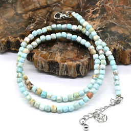 Чокер из амазонита кубик граненый 3мм, 38см Радуга камня