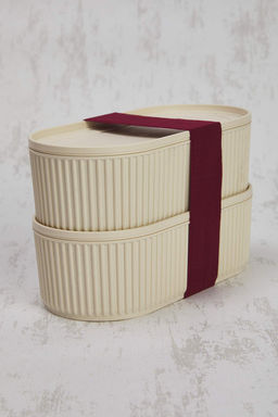 2li Elastik Bantl? Pratik Saklama Kab?/Lunch Box Seti 2x(1100 ml) TPHSS25SKB00005 - Trendyolmilla фото 2