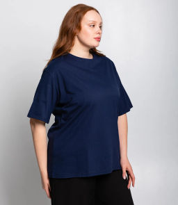 Футболка #ОКТ00075001, тёмно-синий - Dommod фото 2