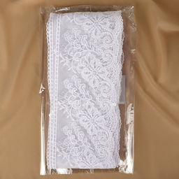 Кружево на сетке, 110 мм, 11±1 м, белое