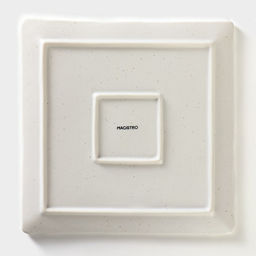 Блюдо для подачи Magistro Slate, 21×1.6 см, фарфор, белое