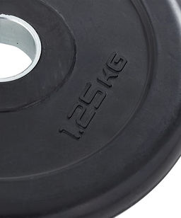 Диск обрезиненный STARFIT BB-202 1,25 кг, d=26 мм, стальная втулка, черный  фото 4