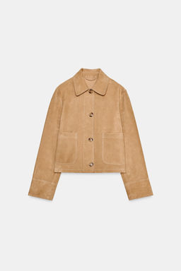 ZW COLLECTION LIMITED EDITION 100% SUEDE LEATHER JACKET - Zara фото 7