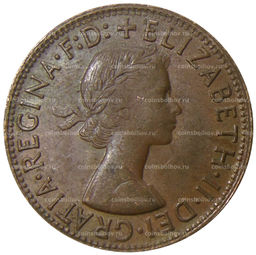 Монета 1 пенни 1962 года Австралия