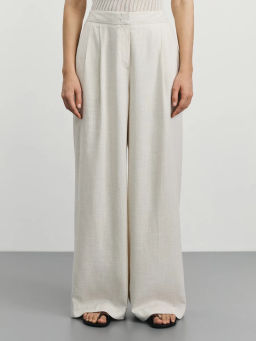 Брюки палаццо из вискозы и льна / Zarina  фото 2