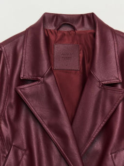 Куртка-бомбер из искусственной кожи с отложным воротником ZR2604102201-76 / Zarina  фото 11