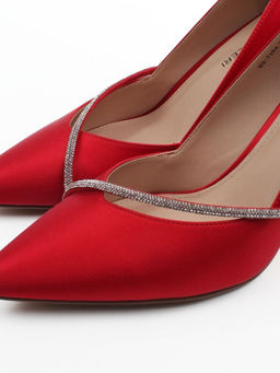 06-S3-7184 RED Туфли женские "Лодочки" (текстиль)