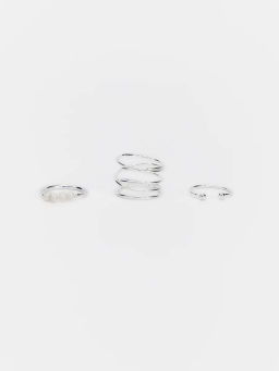 Набор колец с вставками из натурального жемчуга / Zarina  фото 2