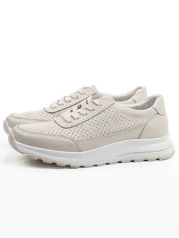03-C207-2A LT. BEIGE Полуботинки летние женские (натуральная кожа)