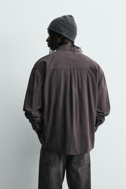 RELAXED FIT CHECK SHIRT - Zara фото 3