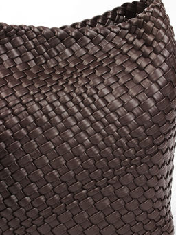 LACCOMA сумка СУ1053-2-темно-коричневый эко кожа хлопок  фото 3