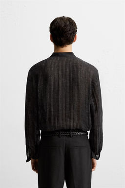 SEMI-SHEER TEXTURED SHIRT - Zara фото 3
