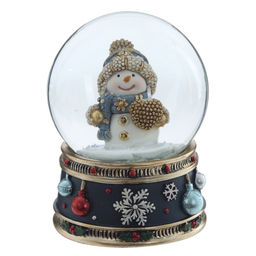 Фигурка декоративная "Снеговик" в стекл шаре, D 6.5 см, L6,5 W6,5 H8,5 см, 2в.