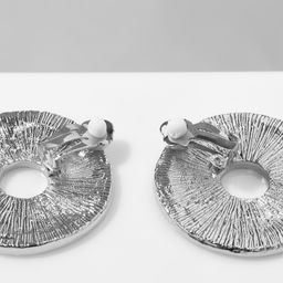 Клипсы для ушей QF Диск, цвет серебро