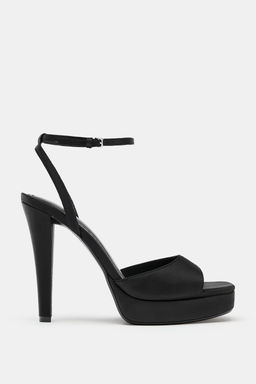 SANDALIA PLATAFORMA EFECTO SATINADO / Negro - Zara фото 2