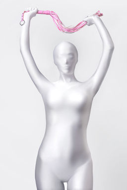 Флоггер Anonymo #0006, PU кожа, розовый, 64 см - Toyfa фото 3