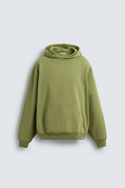 SUDADERA CAPUCHA B?SICA / verde lavado - Zara фото 15