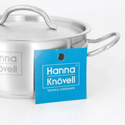 Кастрюля Hanna Knövell, 2 л, d=18 см, h=8 см, толщина стенки 0.6 мм, с крышкой, капсульное дно, индукция, нержавеющая сталь, хромированная
