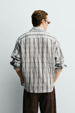 CAMISA RELAXED FIT CUADROS / Gris perla - Zara фото 3