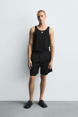 RELAXED FIT SATIN BERMUDA SHORTS - Zara фото 11