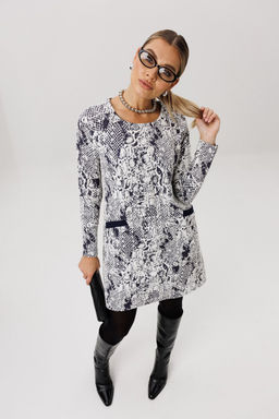 Платье ANELLI 1750 белая змея  фото 4