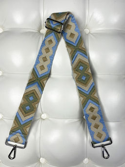 LACCOMA ремень 1000-икс-5-беж/голуб/зеленый полиэстр