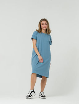 144 Платье-футболка, блюстоун - Knitka wear фото 2