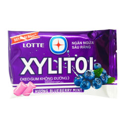 Жевательная резинка Голубика и Мята/Blueberry Mint Xylitol Lotte, Таиланд/Вьетнам, 11,6 г