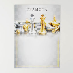 Цена за 40 шт. Грамота А4 «Король шахмат», 157 г/м²