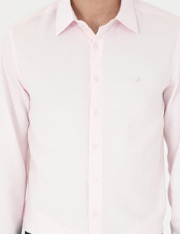 Рубашка Pierre Cardin Slim Fit светло-розовая с длинным рукавом