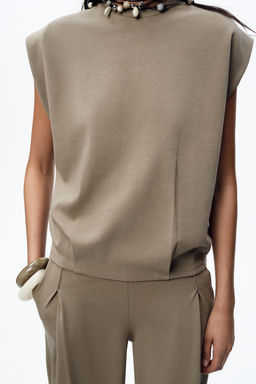 WASHED INTERLOCK T-SHIRT - Zara фото 3