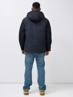 Куртка спортивная мужская зимняя большого размера темно-синего цвета 66613TS