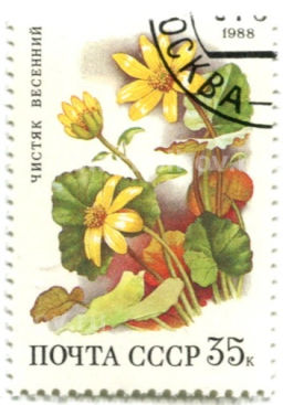 Марка Чистяк весенний 1988 год