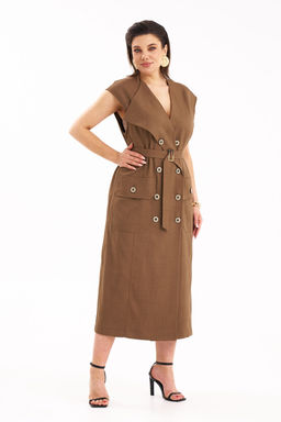 Платье KaVari 1109 коричневый  фото 4